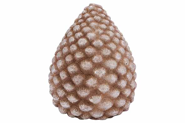 Cosy & Trendy DENAPPEL SILVER WASH BRUIN 19X19XH23CM A ARDEWERK