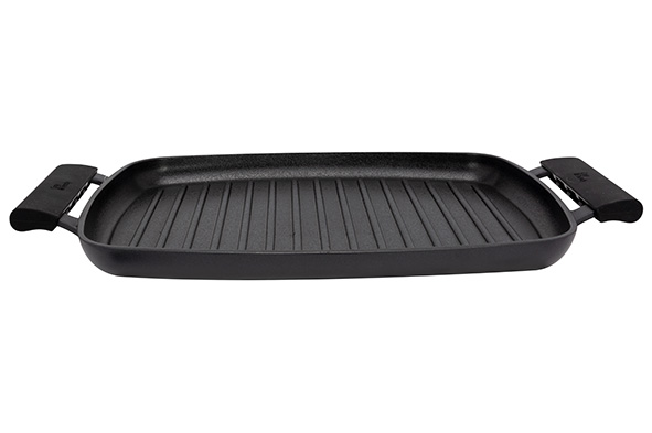 cosy & trendy DURABLE GRILLPAN NO STICK ZWART 48X29XH4 5CM ALUMINIUM