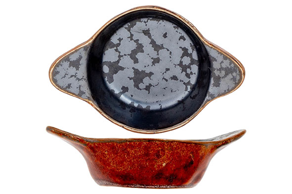 Cosy & Trendy ELEMENTS MAROON APEROSCHAALTJE 9 4X6 6 XH2 9CM - MET HANDVATEN