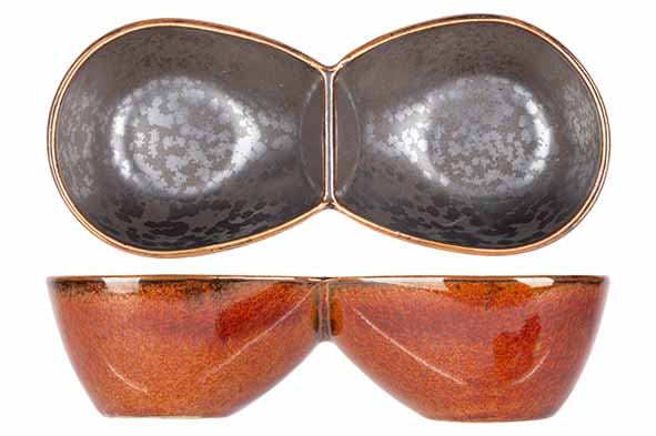 cosy & trendy ELEMENTS MAROON DUO APEROSCHAALTJE 14X6 2XH3 5CM