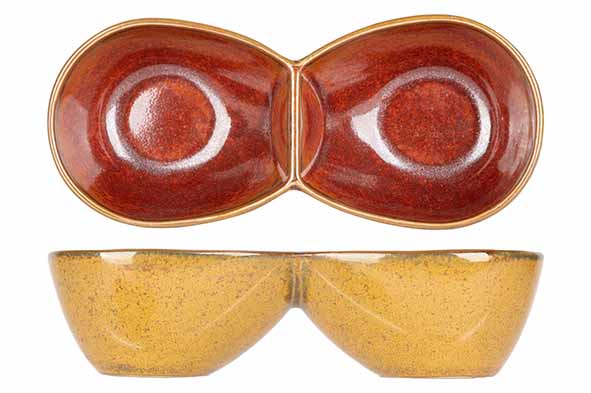 cosy & trendy ELEMENTS MUSTARD DUO APEROSCHAALTJE 14X6 2XH3 5CM