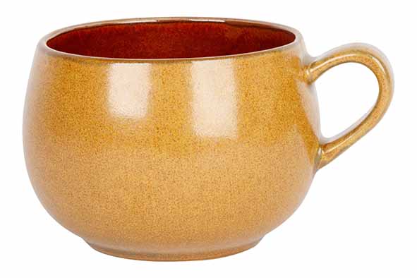 cosy & trendy ELEMENTS MUSTARD KOFFIETAS 32CL D8 4XH6 8CM MET OOR