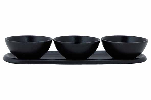 cosy & trendy ELLIPS APEROSET 4PCS - OVAAL BORD 28 5X 9 5CM + 3 SCHAALTJES D9CM