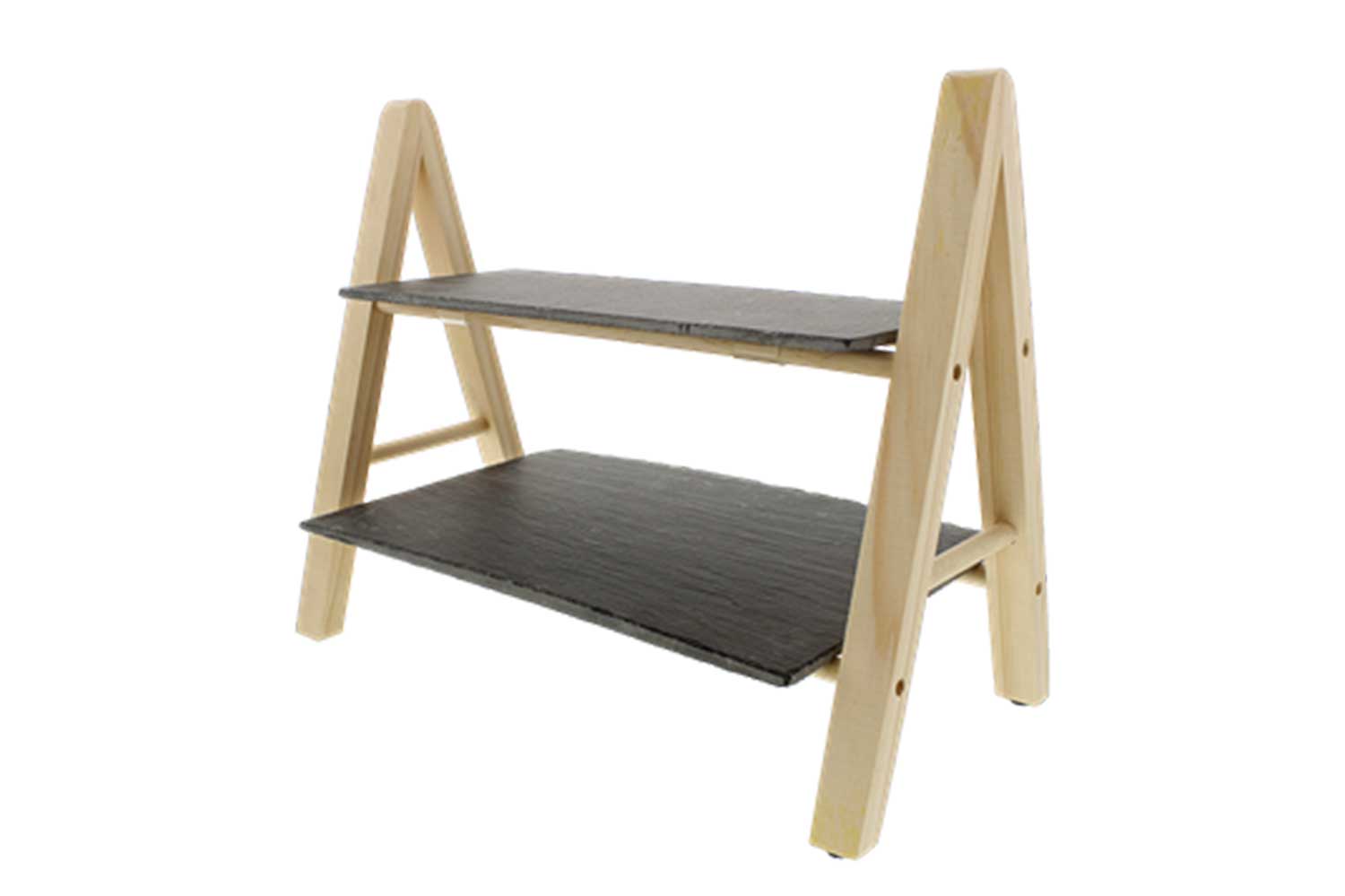 cosy & trendy ETAGERE 2LAGEN LEISTEEN -DENNENHOUT STA NDER - 32X27X18CM