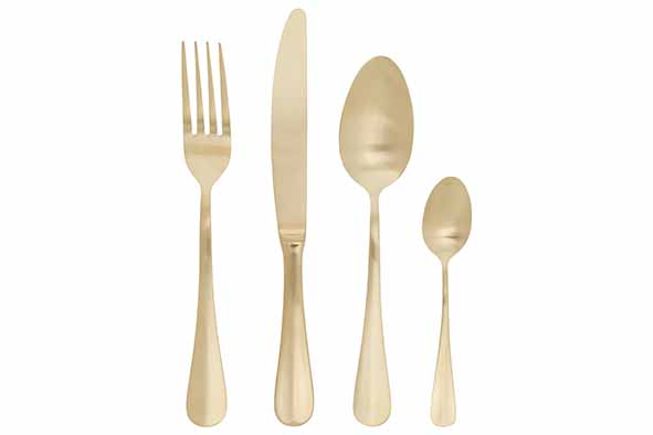 cosy & trendy EVA BESTEKSET 24PCS MATT CHAMPAGNE 18/0