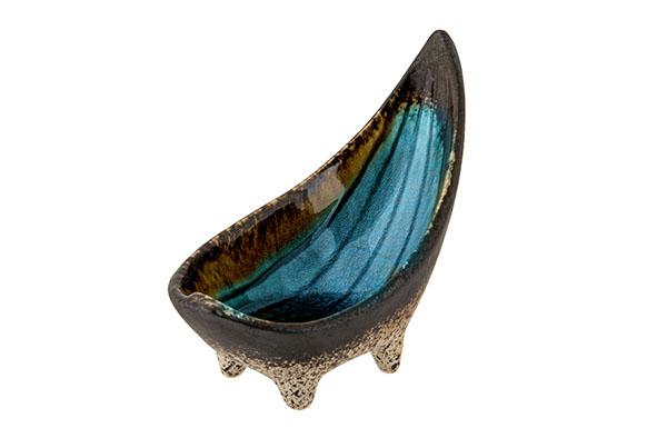 cosy & trendy FERVIDO BLUE APEROSCHAALTJE 12X6 5CM H9.7CM OP 4 VOETJES - VORM GONDEL