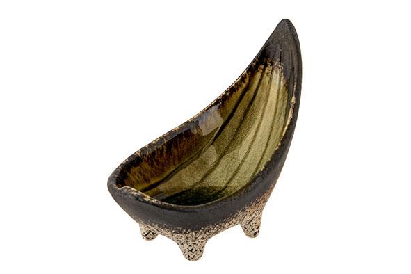 cosy & trendy FERVIDO YELLOW APEROSCHAALTJE 12X6 5CM H9.7CM - OP 4 VOETJES - VORM GONDEL