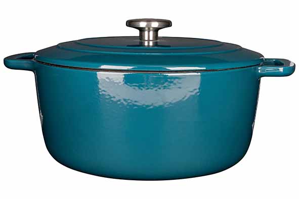 Cosy & Trendy FONTESTIC KOOKPOT GREEN HERON D28XH13CM GIETIJZER MET DEKSEL