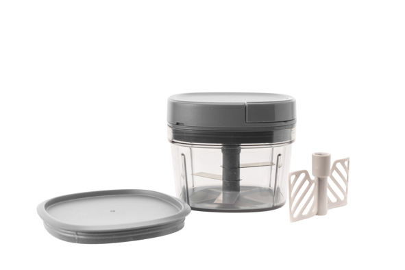 cosy & trendy FRESCO MULTIHAKKER GRIJS 0 6L D11 5X9 5 CM MET KLOPPER EN DEKSEL ON THE GO