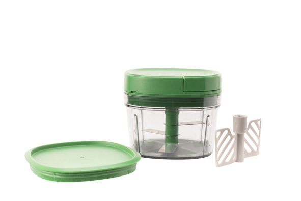 cosy & trendy FRESCO MULTIHAKKER GROEN 0 6L D11 5X 9 5CM MET KLOPPER EN DEKSEL ON THE GO
