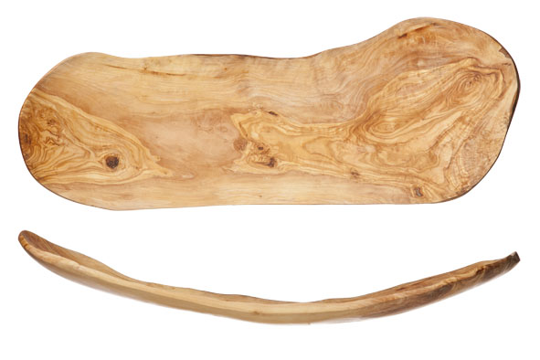 cosy & trendy FRUITSCHAAL PLAT 64-68CM X 23-32CM OLIJFHOUT