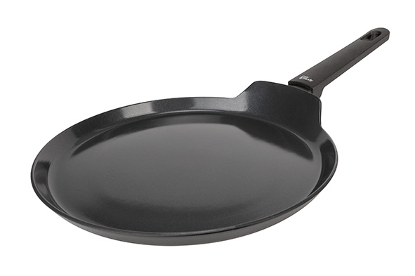 cosy & trendy FULL BLACK PANNENKOEKENPAN ZWART D24XH1 8CM ALUMINIUM ALLE VUREN