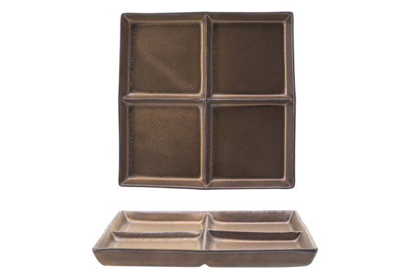 cosy & trendy GALILEO APEROBORD 13 5X13 5CM MET 4 COMPARTIMENTEN