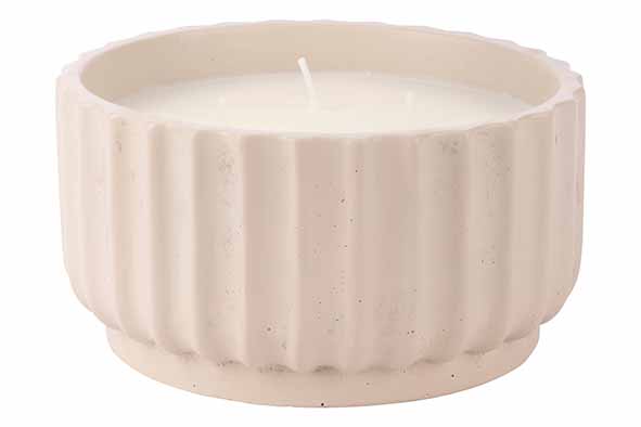 cosy & trendy GEURKAARS 3 WICKS BEIGE 14X14XH7 5CM CEM ENT 25H