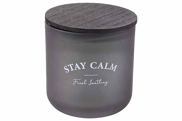 cosy & trendy GEURKAARS FRESH LOOTHING GRIJS 10X10XH10 CM GLAS 20H