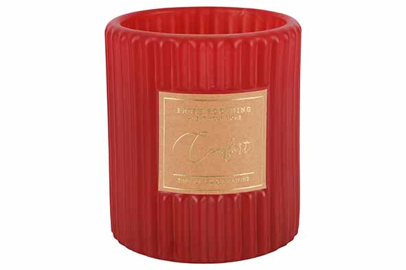 cosy & trendy GEURKAARS RELAX AND UNWIND ROOD 8X8XH9CM GLAS 18H