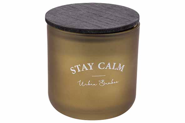 cosy & trendy GEURKAARS URBAN BAMBOO GROEN 10X10XH10CM GLAS 20H