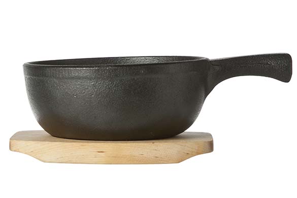 cosy & trendy GIETIJZER GRATINSCHAAL 13 5XH6CM PLANK MAT ZWART GEEMAILLEERD 500ML