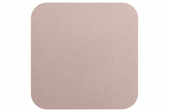 cosy & trendy GLASONDERZETTER LEATHER BEIGE SET 4 10X10CM