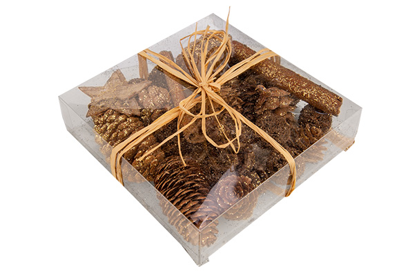 cosy & trendy HERFST MIX GOLD GLITTER NATUUR 15X15XH4C M