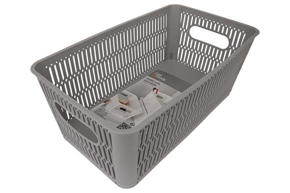 cosy & trendy HOZON OPBERGMAND GRIJS 3 8L STAPELBAAR & NESTBAAR 16.5X29XH11.5CM