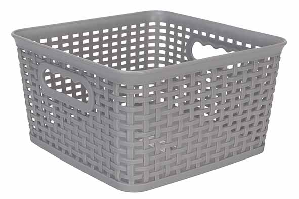 cosy & trendy HOZON OPBERGMAND GRIJS 4 5L 21 5X21 5 XH11 8CM VIERKANT