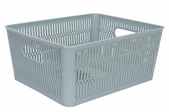 Cosy & Trendy HOZON OPBERGMAND PASTELBLAUW 5 8L STAPEL BAAR & NESTBAAR 23X28 2XH12CM