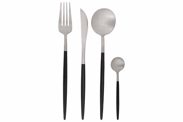 Cosy & Trendy JULIA BESTEKSET 16PCS VINTAGE-BLACK 18/0