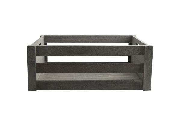 cosy & trendy KIST-KRAT HOUT LARGE 37.5X26.5X14CM GREY