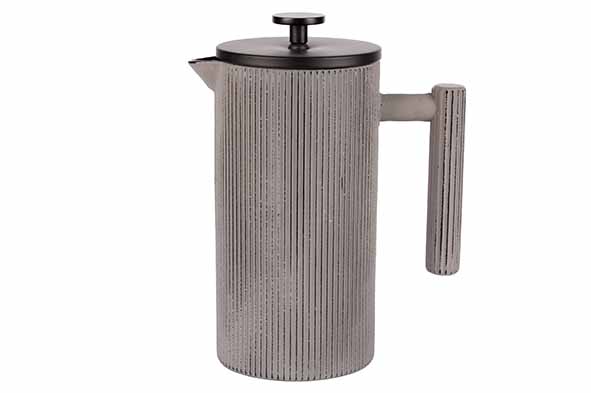 cosy & trendy KOFFIEMAKER FRENCH PRESS LICHTGRIJS D9XH20CM GIETIJZER