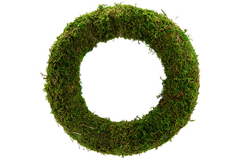 cosy & trendy KRANS RATTAN-GRASS GROEN 30X30XH7CM RON D