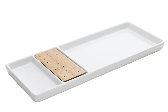 cosy & trendy KUSHIRO APEROSCHAAL MET HOUTEN PLANKJE 3 0 8X12 5CM