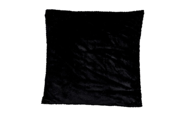 cosy & trendy KUSSEN FAUX RABBIT FUR ZWART 45X45XH10CM POLYESTER