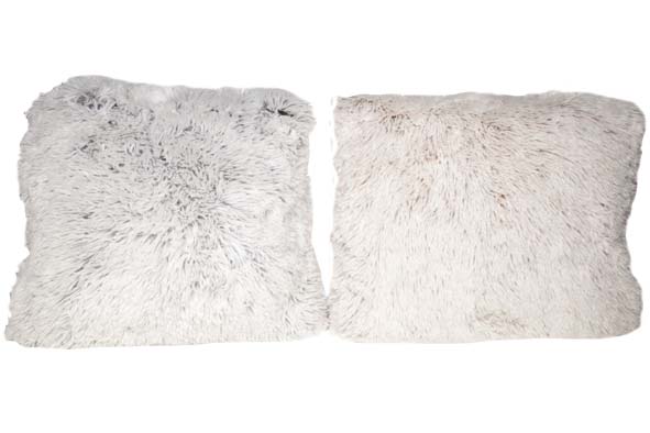 cosy & trendy KUSSEN PLUCHE 2ASS CREME GRIJS 40X40CM POLYESTER