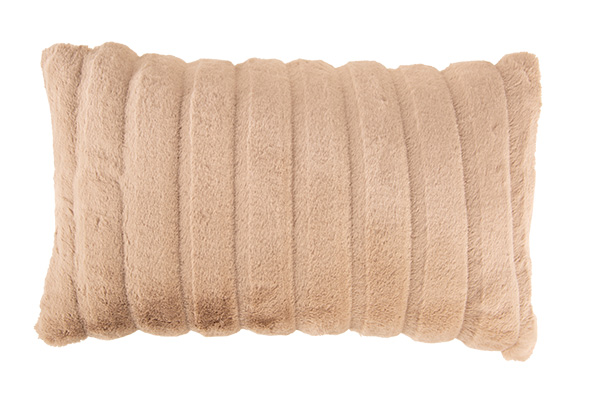 cosy & trendy KUSSEN SOFT RIBBLE BEIGE 30X50XH15CM POL YESTER