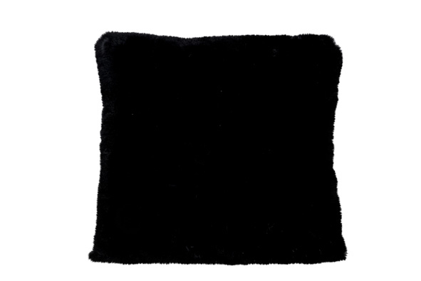 Cosy & Trendy KUSSEN THICK FAUX RABBIT FUR ZWART 45X45 CM POLYESTER