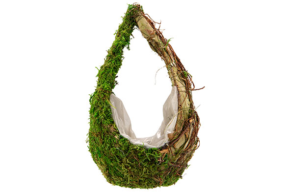 cosy & trendy MAND DROP RATTAN-GRASS NATUUR 16X13XH28 CM LANGWERPIG