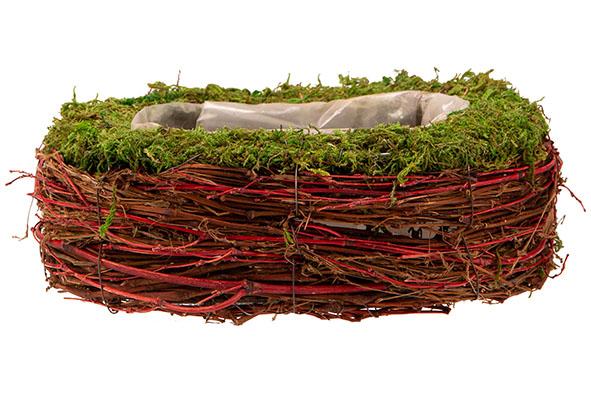 cosy & trendy MAND RATTAN-GRASS NATUUR 27X19XH9CM OVA AL