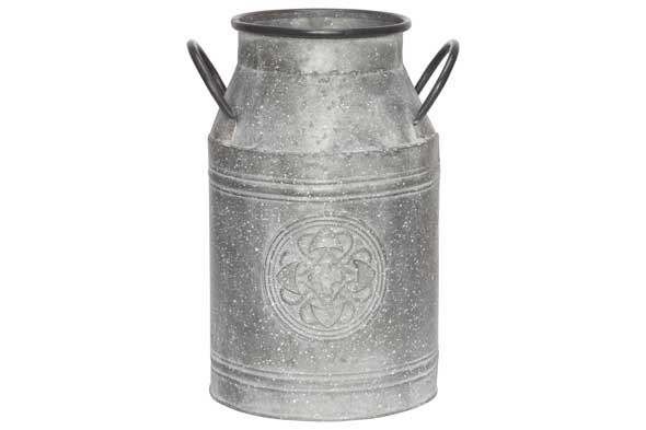 cosy & trendy MELKKAN EMBOSSED LOGO GRIJS 22 5X21XH35C M ROND ZINK