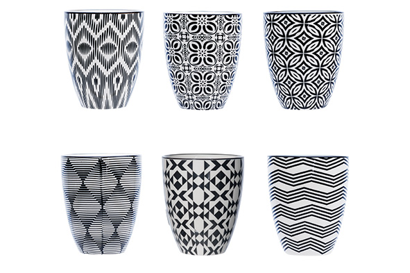 cosy & trendy NIKKO BLACK BEKER D7.3X9-6 ASS ZOND.OOR 20CL