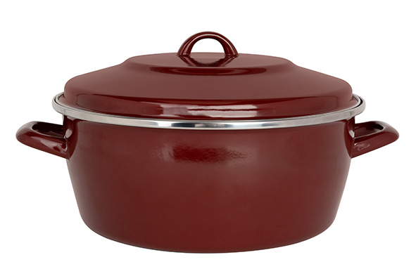 Cosy & Trendy NONNA KOOKPOT BLOODSTONE D28CM 6.3L H:12CM GEEMAILLEERD STAAL