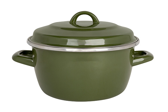 cosy & trendy NONNA KOOKPOT GROEN D20CM 2.9L H10.5CM GEEMAILLEERD STAAL