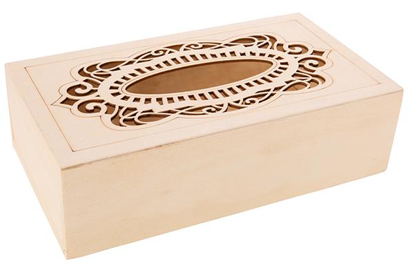 cosy & trendy OPBERGBOX ZAKDOEKDOOS DESIGN 26X14.5X7.5CM HOUT