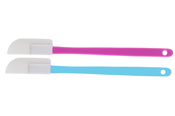 cosy & trendy PANNENLIKKER M.LANG HANDVAT 2ASS HV ROZE OF BLAUW 24CM HV PLASTIEK