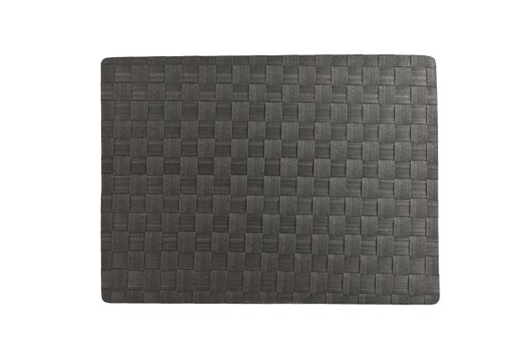 cosy & trendy PLACEMAT GEWOVEN GRIJS 40X30CM EXTRA DIK EN AFGEBOORD