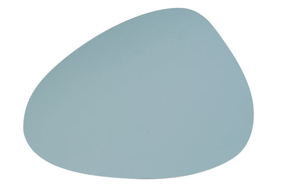 cosy & trendy PLACEMAT LEDER LICHTBLAUW EI-VORMIG ORGA NISCH 41X30CM