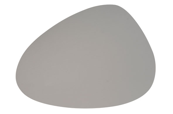 Cosy & Trendy PLACEMAT LEDER LICHTGRIJS EI-VORMIG 41X3 0CM ORGANISCH