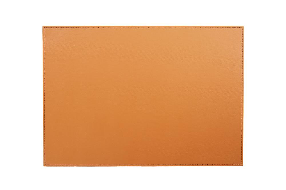 cosy & trendy PLACEMAT LEDER LOOK COGNAC 43X30CM RECHTHOEK
