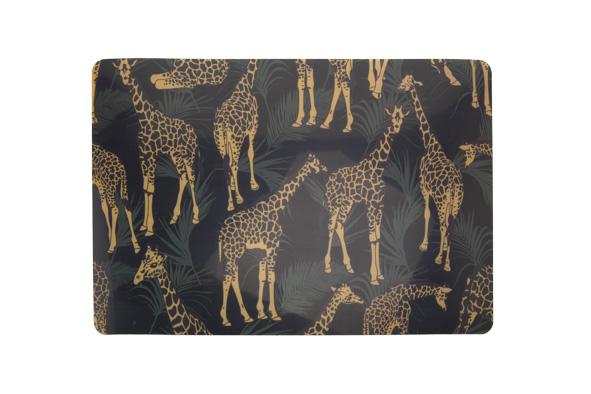 cosy & trendy PLACEMAT ZWART GIRAF 43.5X28.5CM RECTHOEK