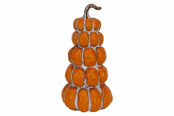 Cosy & Trendy POMPOENEN X4 STACKED ORANJE 7 5X7 5XH15C M LANGWERPIG KERAMIEK